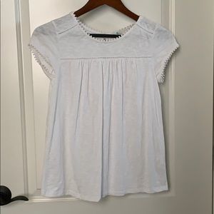 Boden White Swing Tee, Button Back. SZ US2